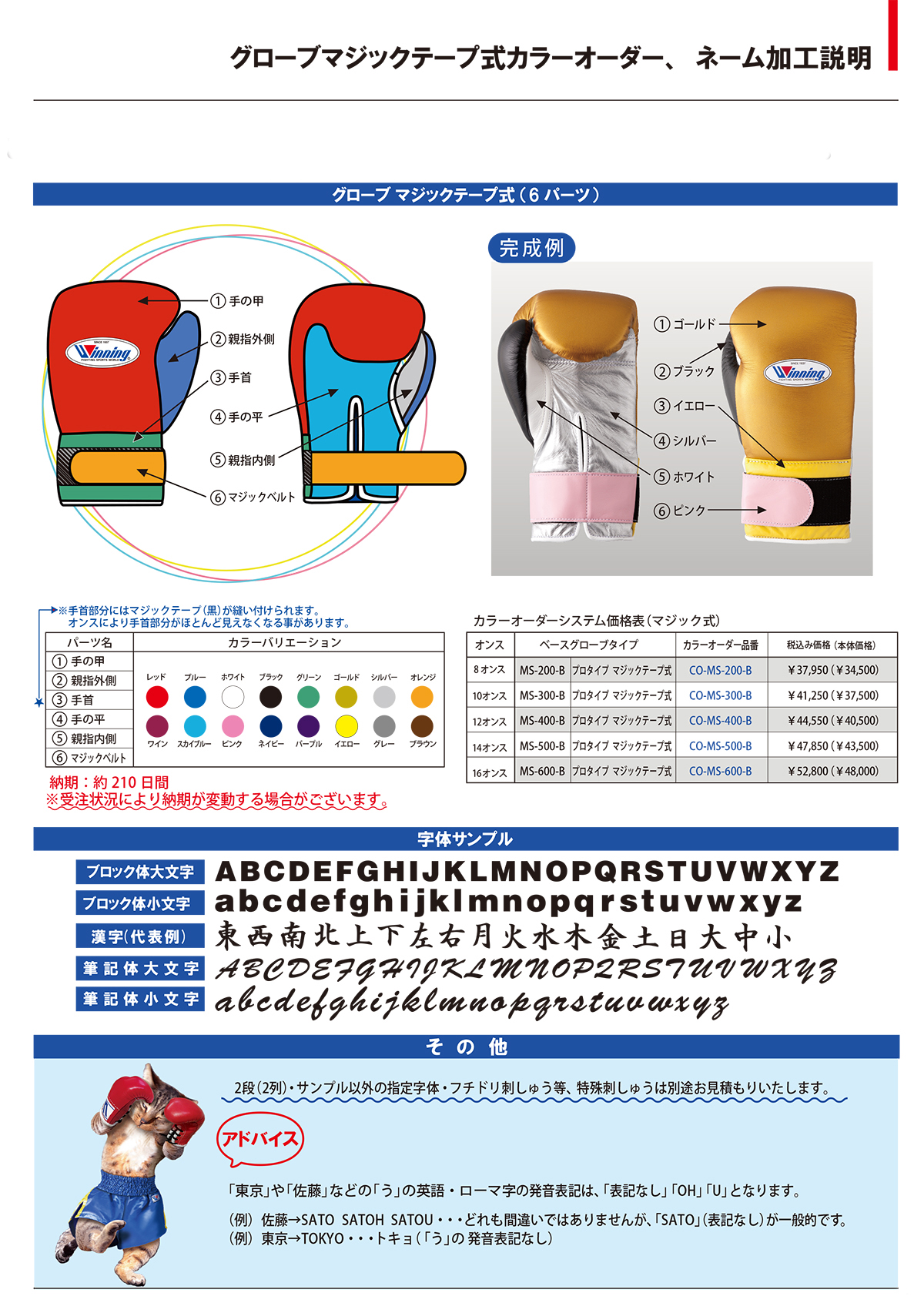 Winning JABF公認試合用ボクシンググローブ / 格闘技用品店