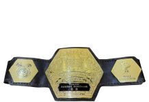 格闘技用品店ファイターズスピリッツはボートレース下関チャンピオンベルトを製作しました。